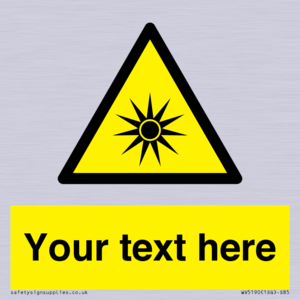 Custom Optical Radiation Sign